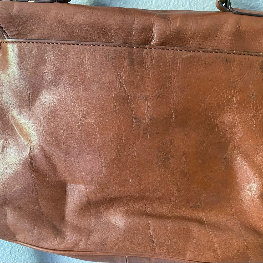 Fossil Medium cognac Messenger Bag with Adjustable Strap - Picture 13 of 16